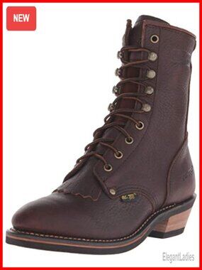 Full Grain Leather Packer Work Boots Lace Up Soft Toe